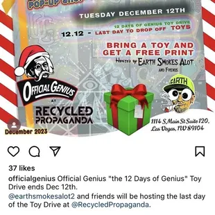 Toy drive for free print