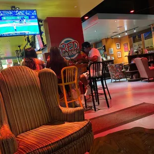 Sign by the bar