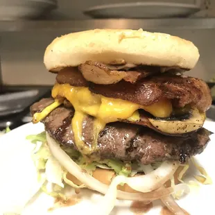 The house special The Works burger