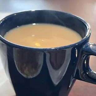 hot coffee with french vanilla cream