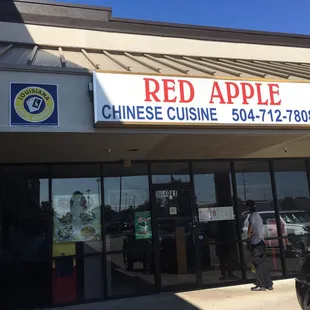 the front of the restaurant