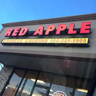 the front of the restaurant