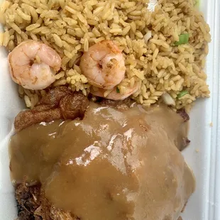 Pork egg foo young lunch special