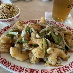 Salt and pepper shrimp! Wow, what a treat, delicious!