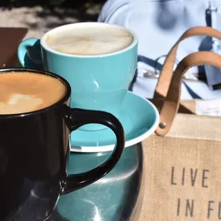 oat milk cappuccino and latte