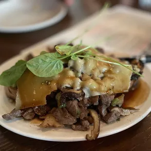 Bruschetta Of Wood Roasted Dry Aged Steak Trimmings was yummy