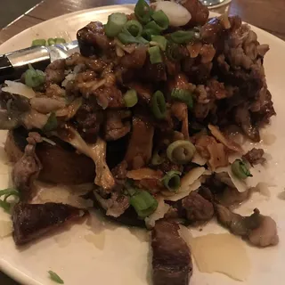 Bruschetta Of Wood Roasted Dry Aged Steak Trimmings