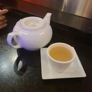 Hot Tea  to warm us up.