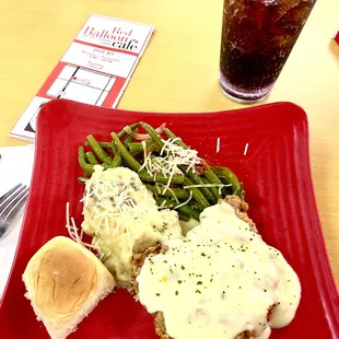 Chicken Fried Steak was good.  This was the small portion.