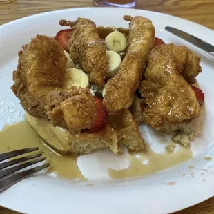 Chicken and waffles.