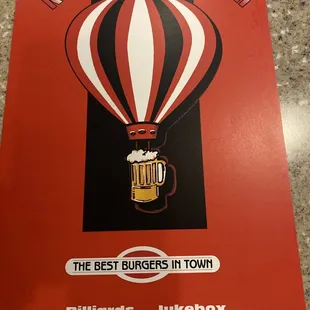 Front of menu