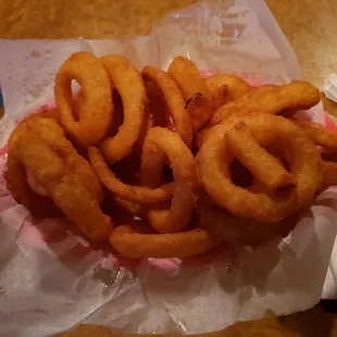 Side of onion rings. Shared with others and still took half home.