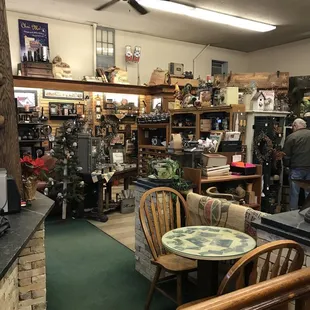 the inside of the store