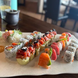 Best sushi  I've had in a long time. Worth the money and wait. Very tasty with all the flavors. Coming back for more!
