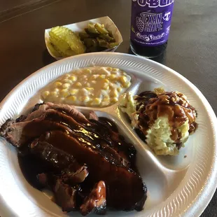 Brisket plate with spicy sauce .. Alright at best, not impressed, but this is where my coworker wanted to go.