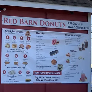 Outdoor menu