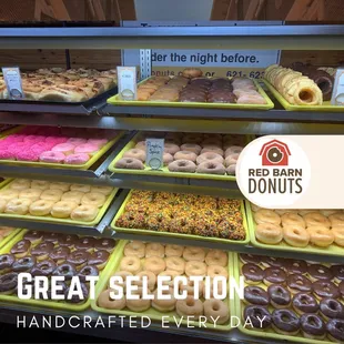 Look at some of our fresh handcrafted donuts