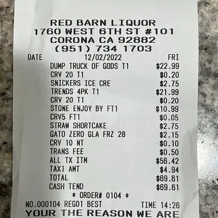 Red Barn Wine & Spirits