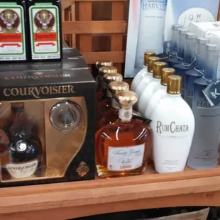 a selection of liquors