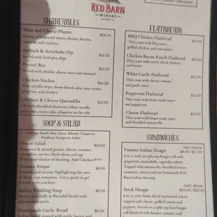 Food menu