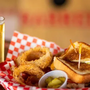 Check out our Goose's Ham Sandwich...bacon, ham and the works.  YUM!!