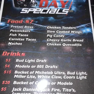 NFL specials