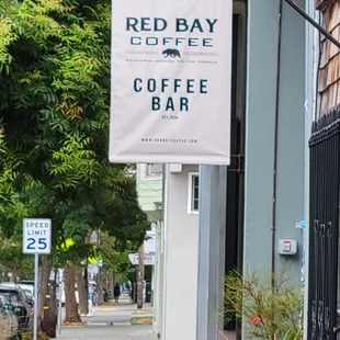 a sign on the side of a building