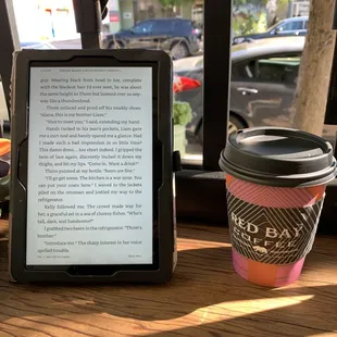 My Amazon Fire and a candied yam latte. Great combo!