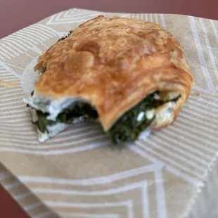 Spinach feta croissant--what's left of it before I snapped a photo!