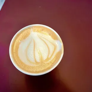 Candied yam latte! (Latte art slightly messed up because I needed to take a sip before snapping a pic )