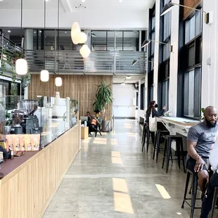 a man sitting at a counter