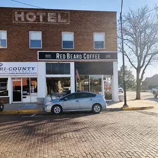 Shop front- love the old brick roads!