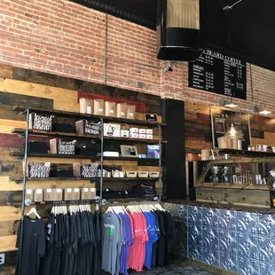 Pick up a box of coffee, a Red Beard T-shirt and some beard balm for the road