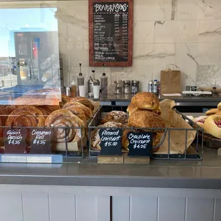 pastries and pastries on display