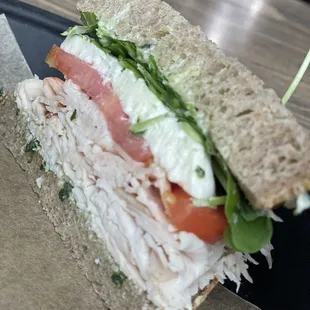 a cut in half sandwich