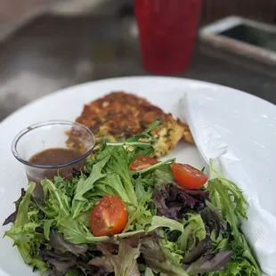 Lisa&apos;s Famous Kale Quiche with salad