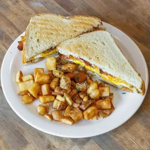 One of our breakfast sandwiches