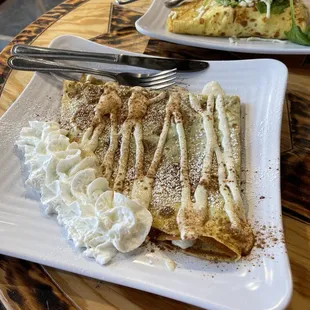 Cinnamon Roll crepe.