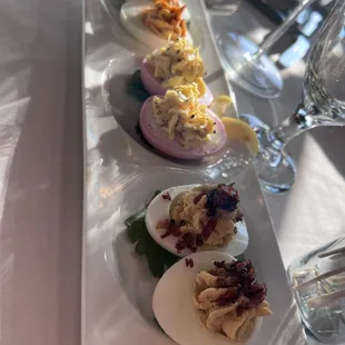 Triple Play Deviled Eggs!!