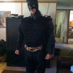 (Batman) my husbands costume for red bones