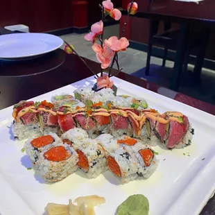 Assorted sushi rolls