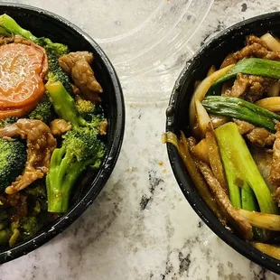 Mongolian Beef &amp; beef and broccoli