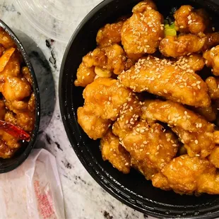 Sesame Chicken and orange chicken