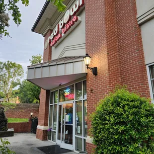 the front of the restaurant