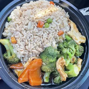 Chicken With Broccoli with Fried Rice