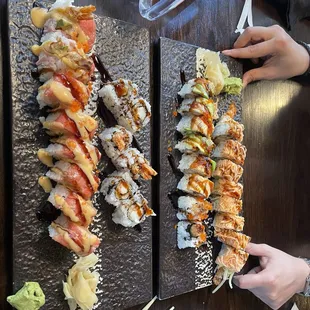 sashimi, sushi and sashimi, food, sushi