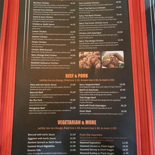 a menu for a restaurant