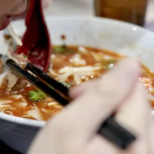 Beef stew rice noodle -- the vermicelli one tastes a lot better :)