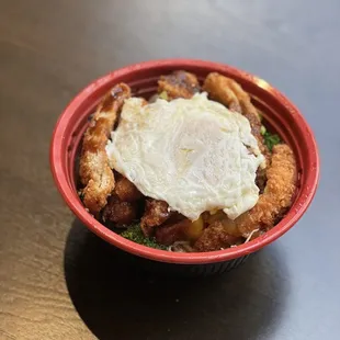 Chicken Katsu bowl with free egg