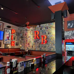 the bar area